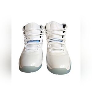 Women's White and Blue High-Top Sneakers